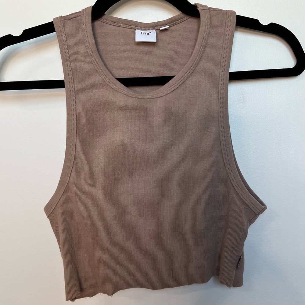 TNA Ribbed Crop Tank Top size S